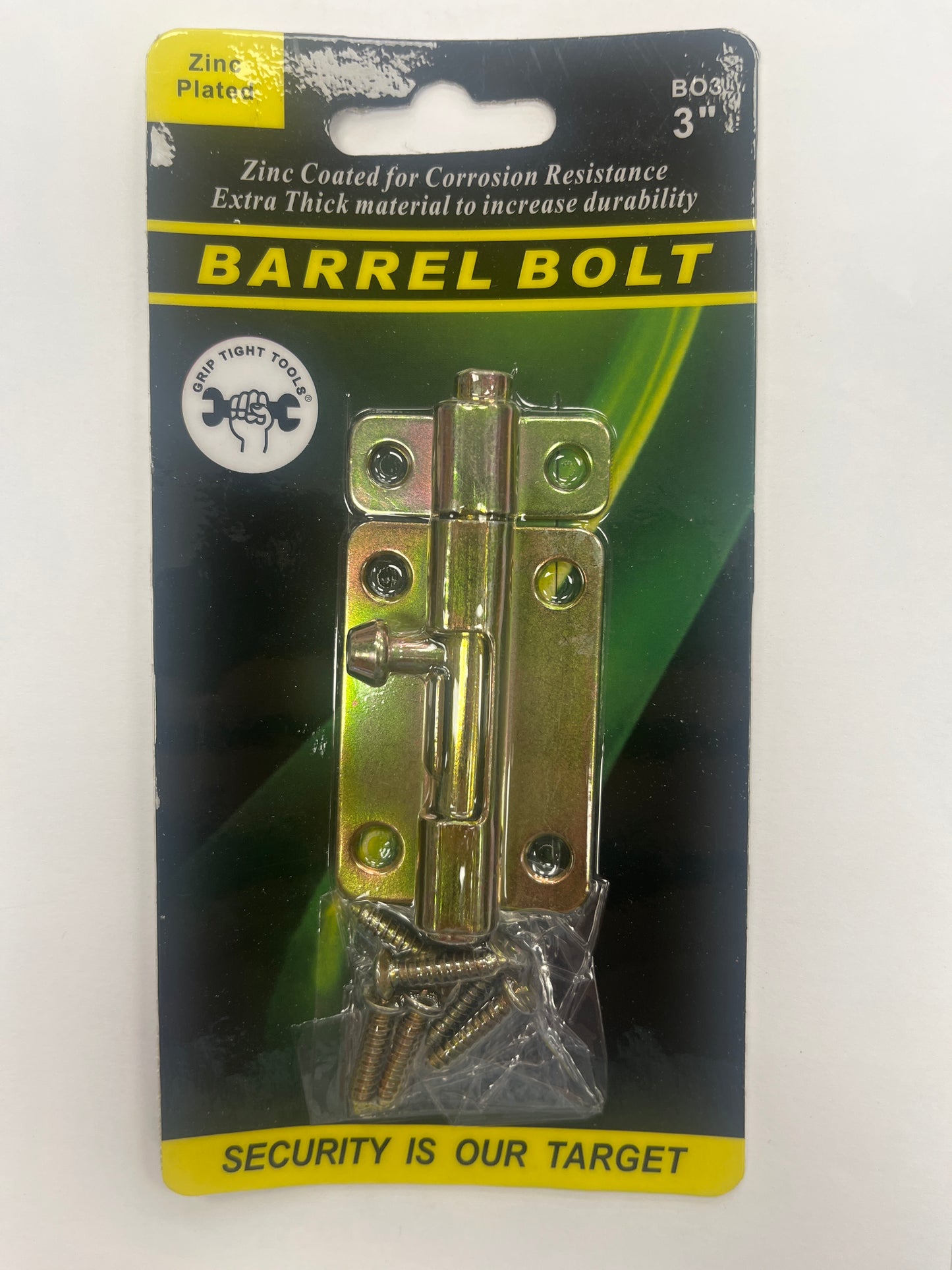 3” Barrel bolt in brass color
