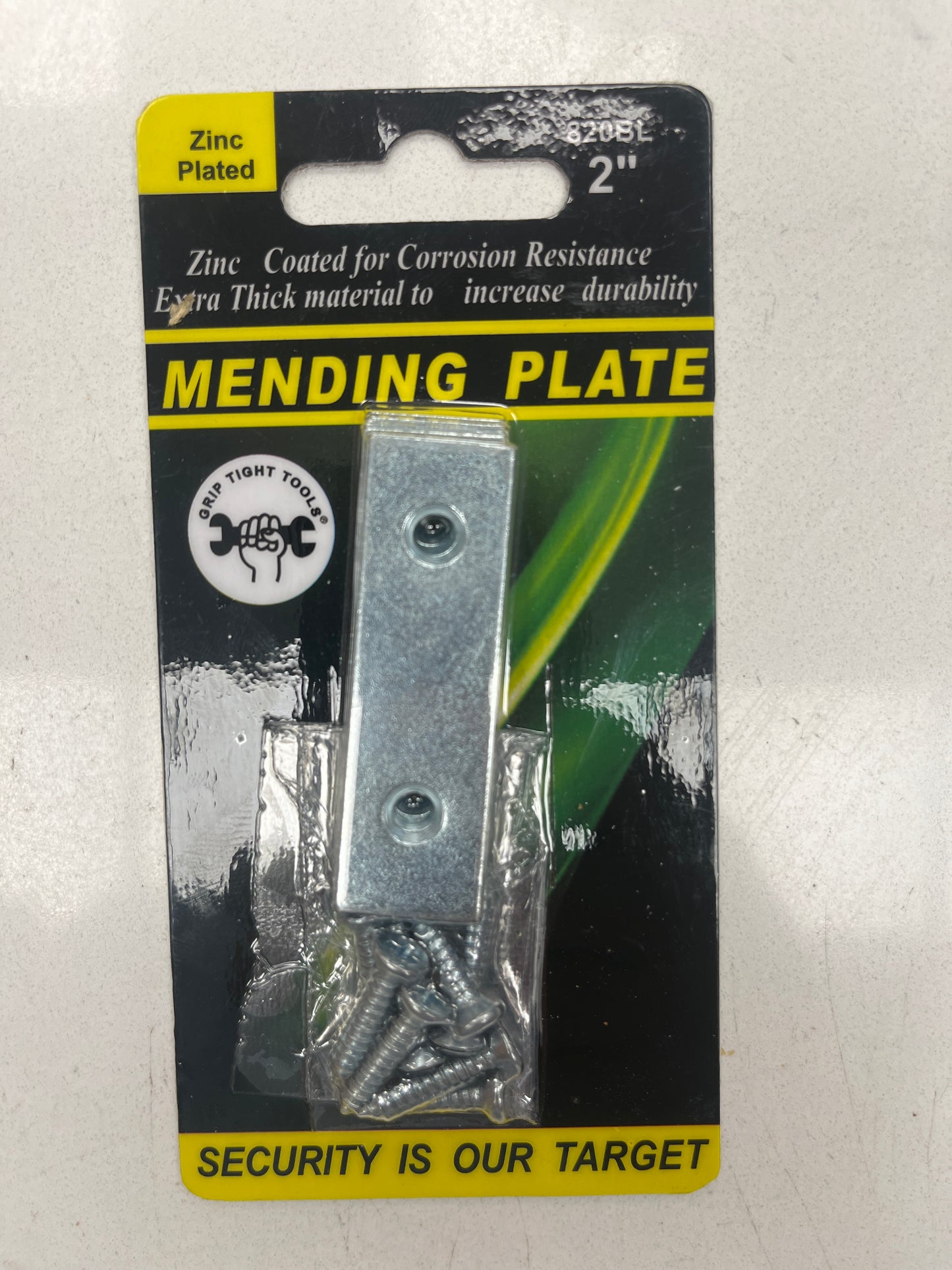 2” zinc  pleaded mending plate 4pk