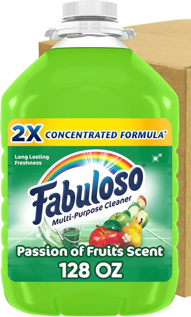 Fabuloso Multi-Purpose Cleaner 2X Concentrated Formula Passion of Fruits Scent - 128oz
