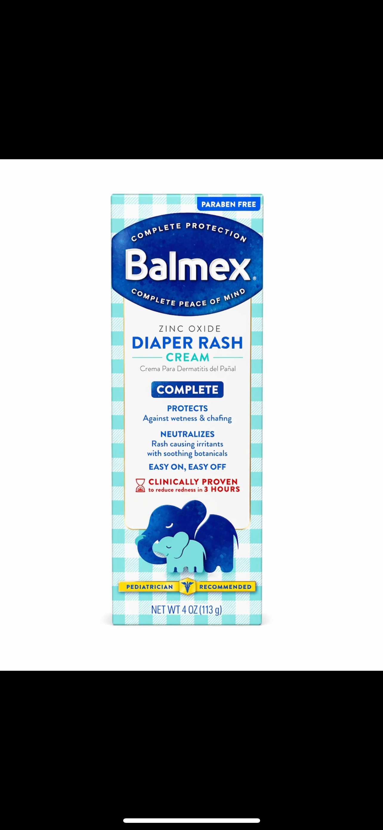 Balmex Diaper Rash Cream 4oz
