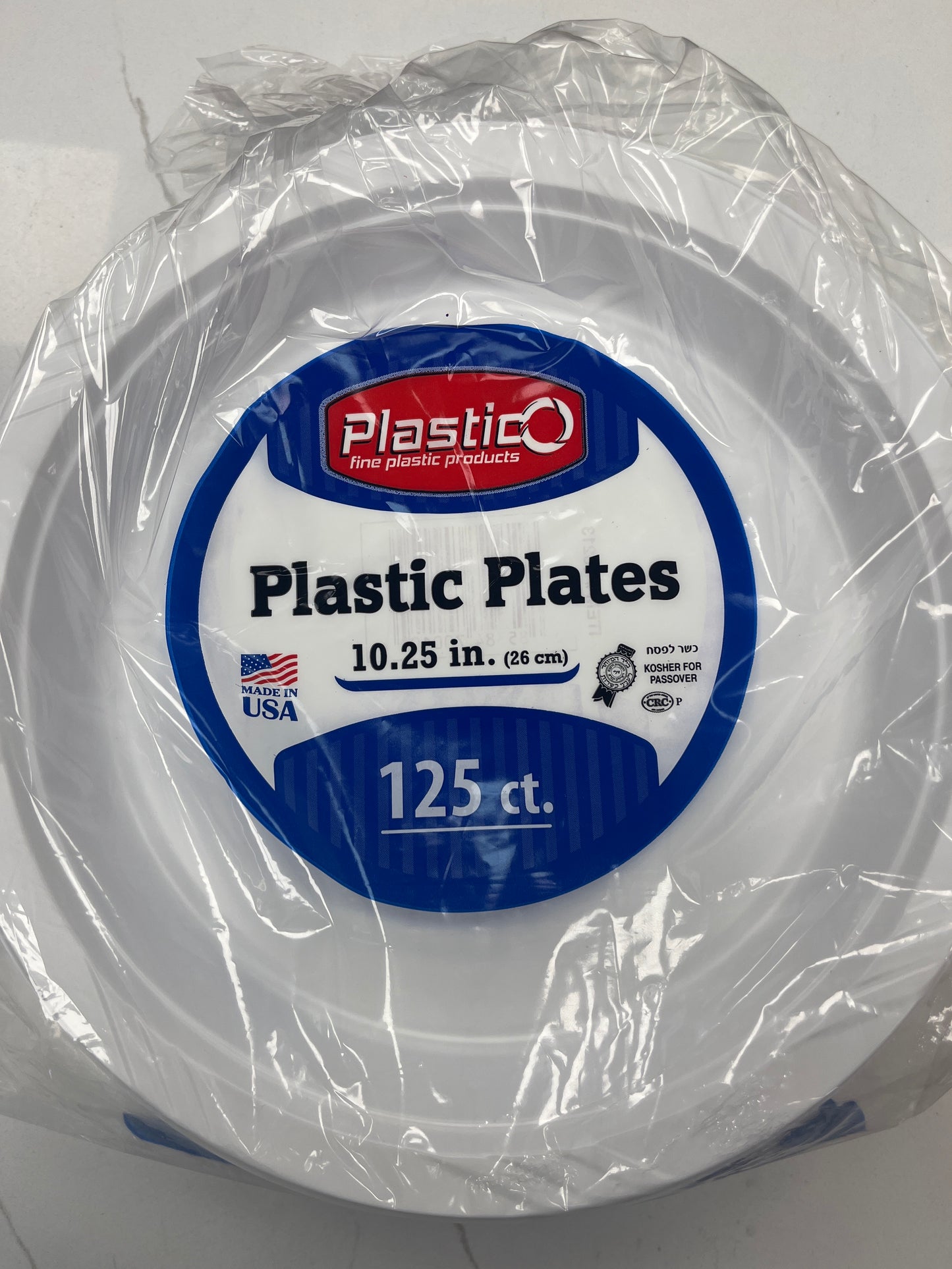 Plastic plates, 10.25" 125 pack