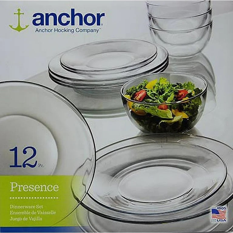 ANCHOR HOCKING 12pc dinnerware set 