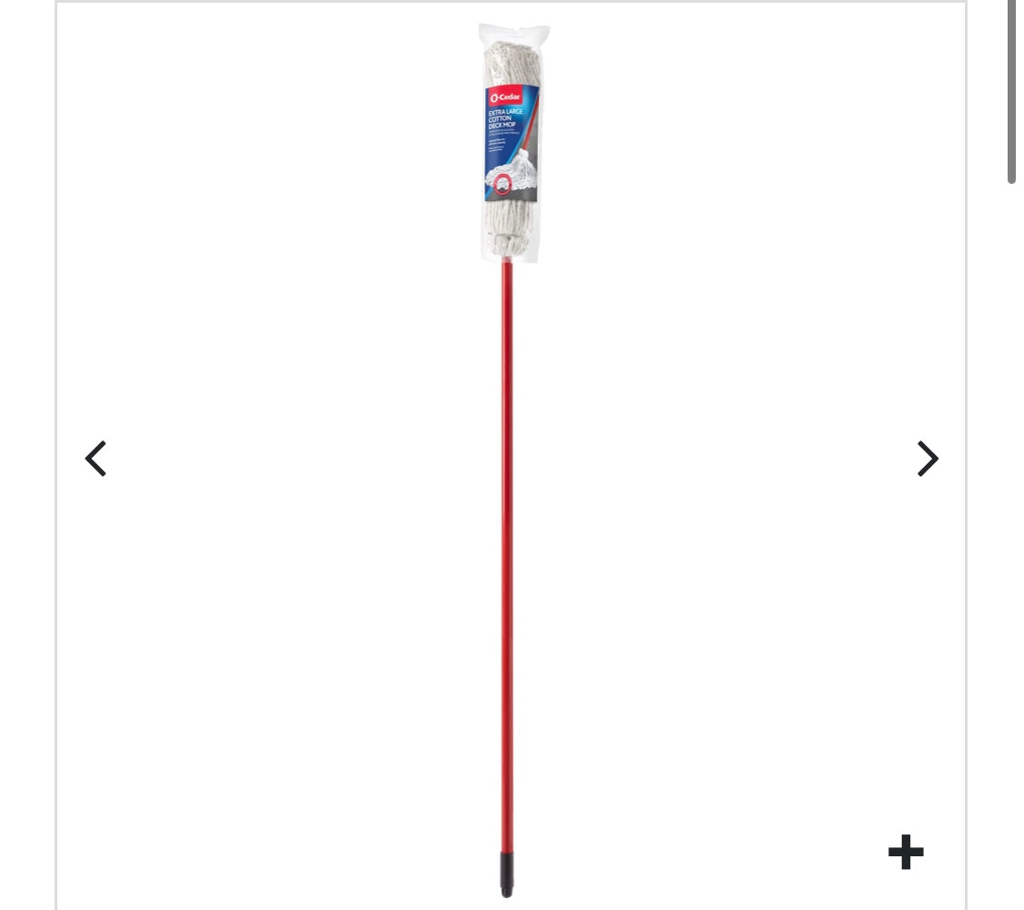 O-CEDAR COTTON DECK MOP X-LARGE