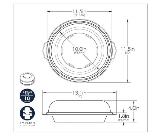 Nordic ware 10 inch pie pan with storage lid 
