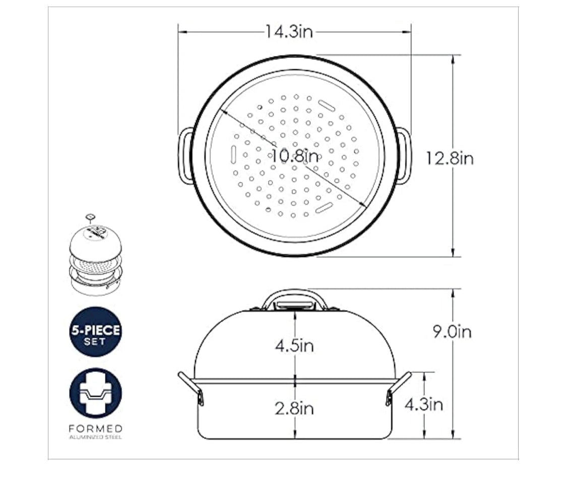 Nordic ware stove, top kettle smoker, infuse smoky flavor into any type of food 