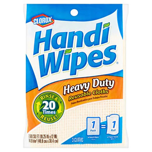 Clorox Handi Wipes Heavy Duty Reusable Cloths - 3ct