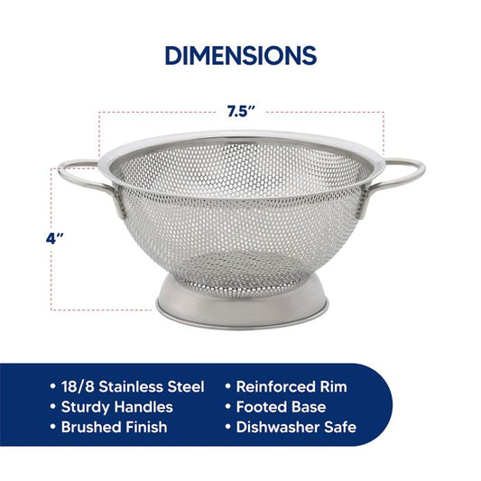 Stainless steel colander 7.5â€