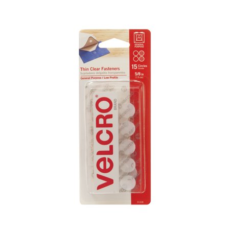 VELCRO-COINS-5/8"-CLEAR