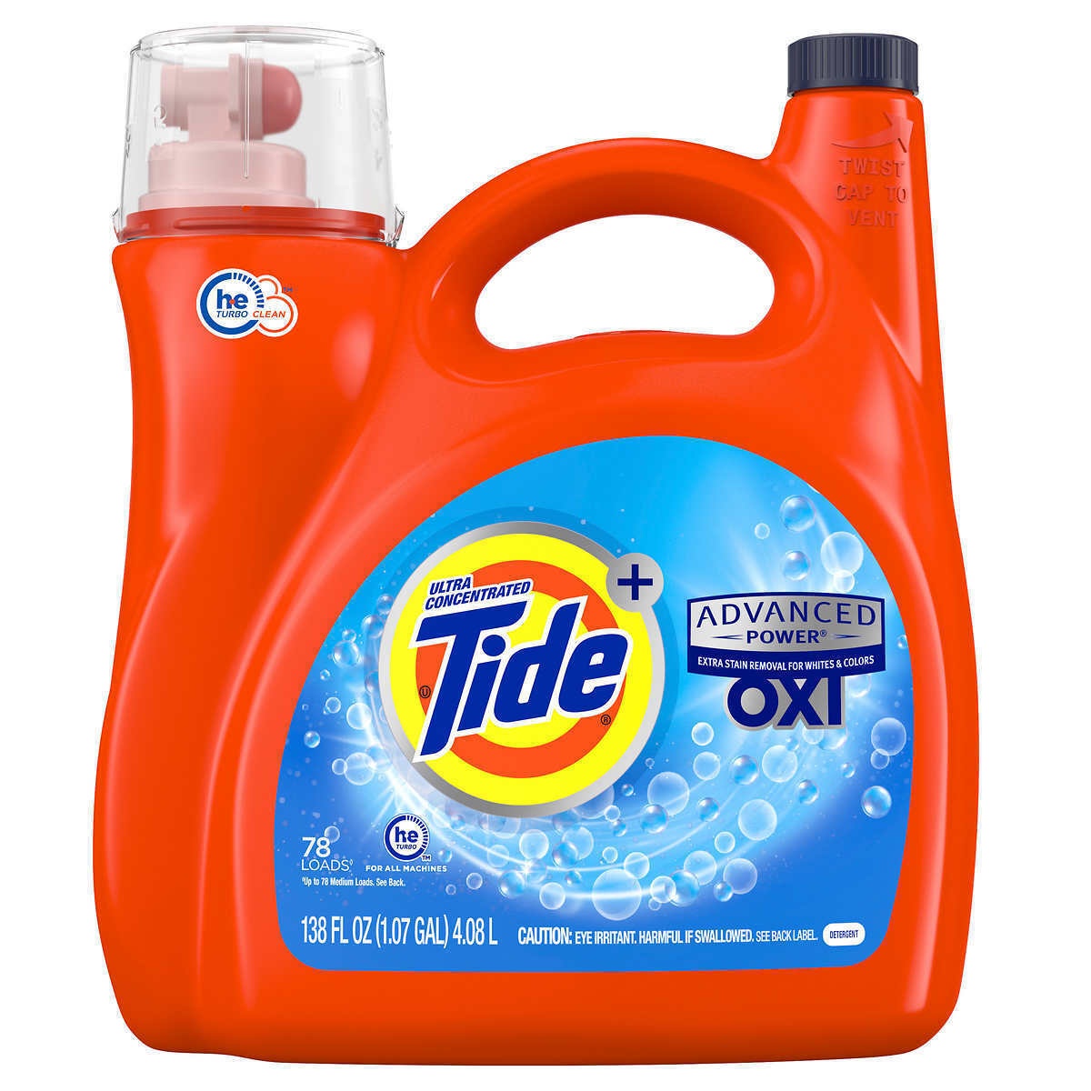 Tide liquid advanced with oxy 138 ounces