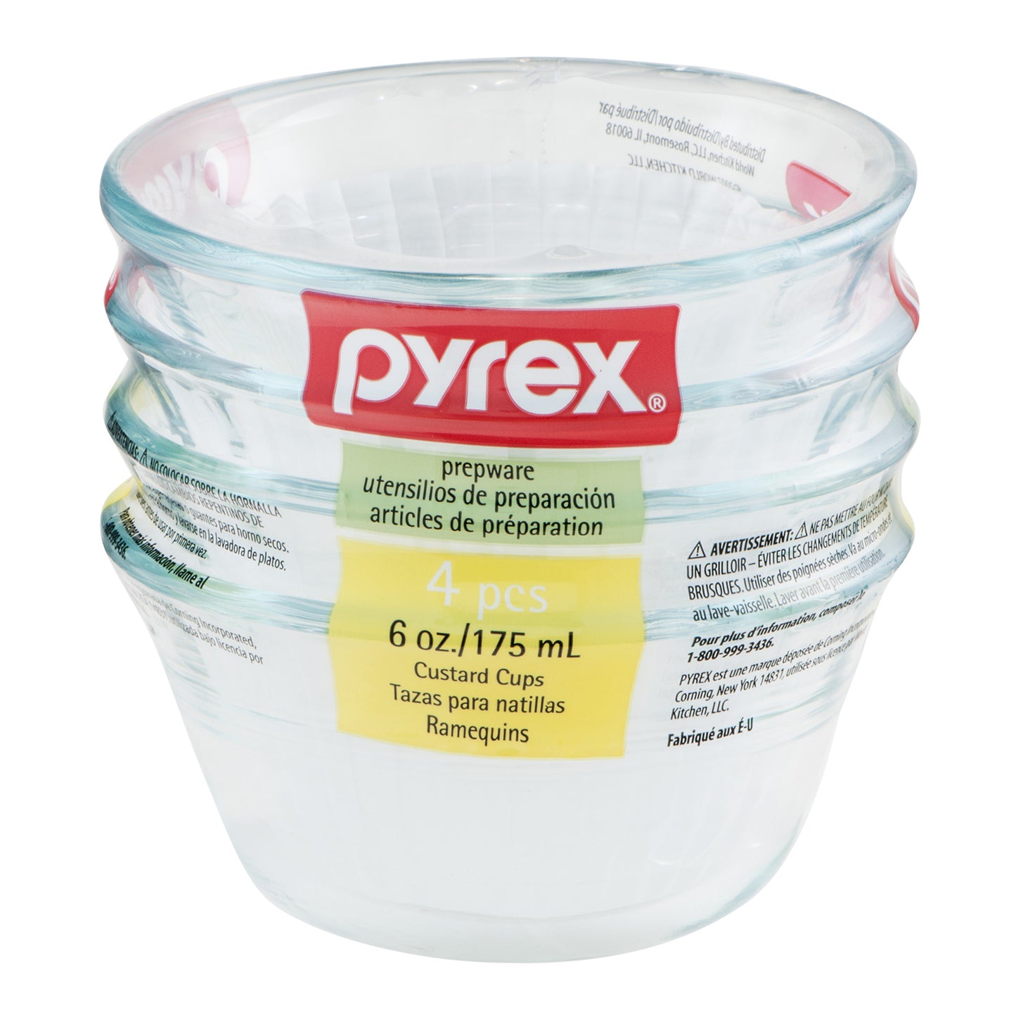 Pyrex Custard Cups 6 oz 4pk