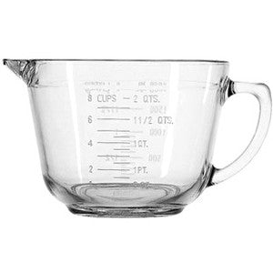 2 quarts glass batter bowl