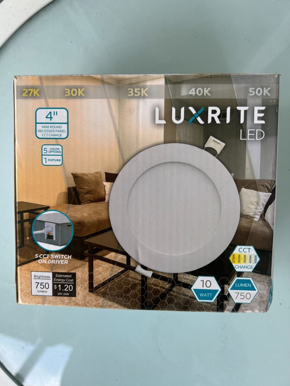4" MINI PANEL ROUND 5CCT SMOOTH CANLESS WAFER SPOTLIGHT LR23756 
