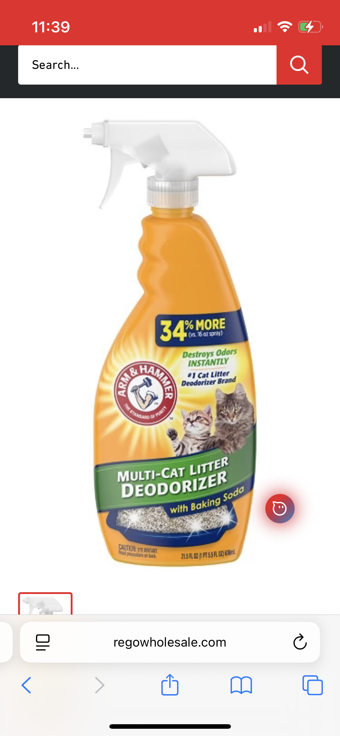 Arm&Hammer daily litter, fragrance booster