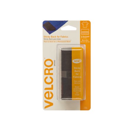 VELCRO-FABRIC ADHSV 6x4-REC.BK