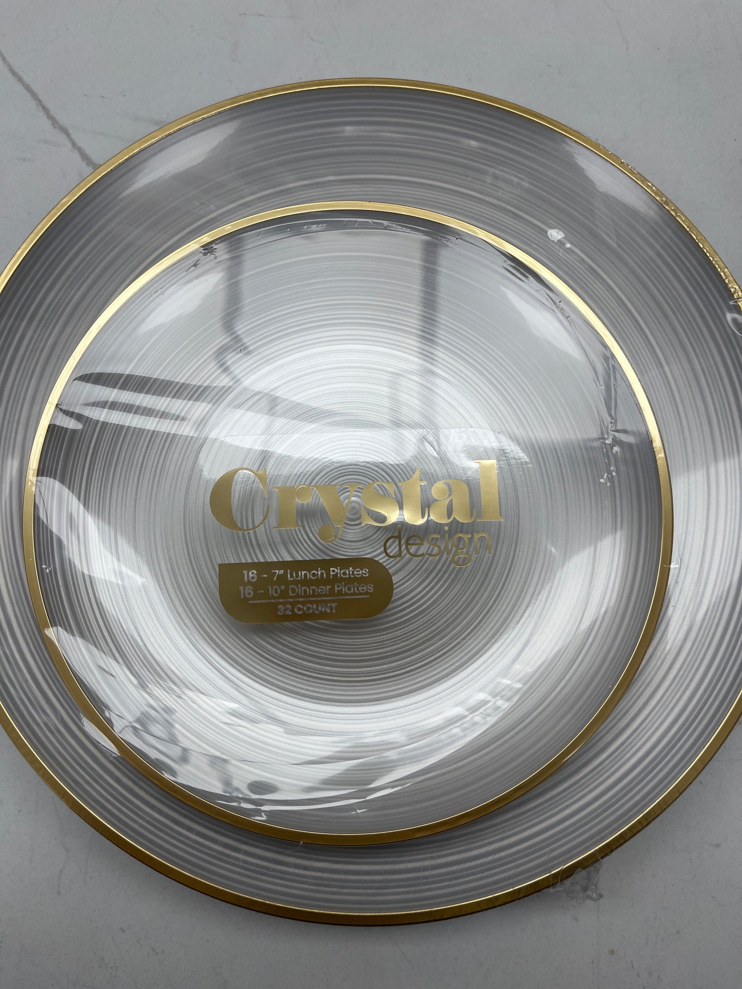 7 inch 10 inch plastic plate set