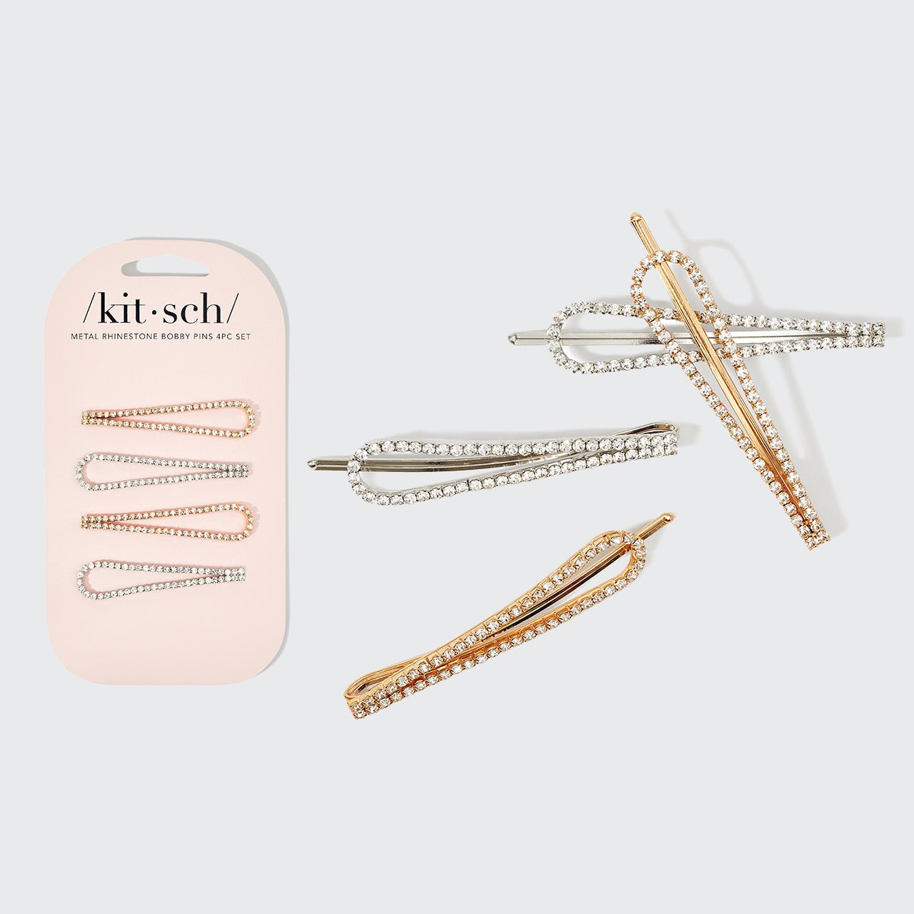 Kit.sch metal bobby pins 4 pack set