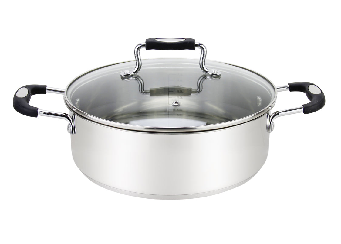 8.4QT LOW Casserola S.S BLK