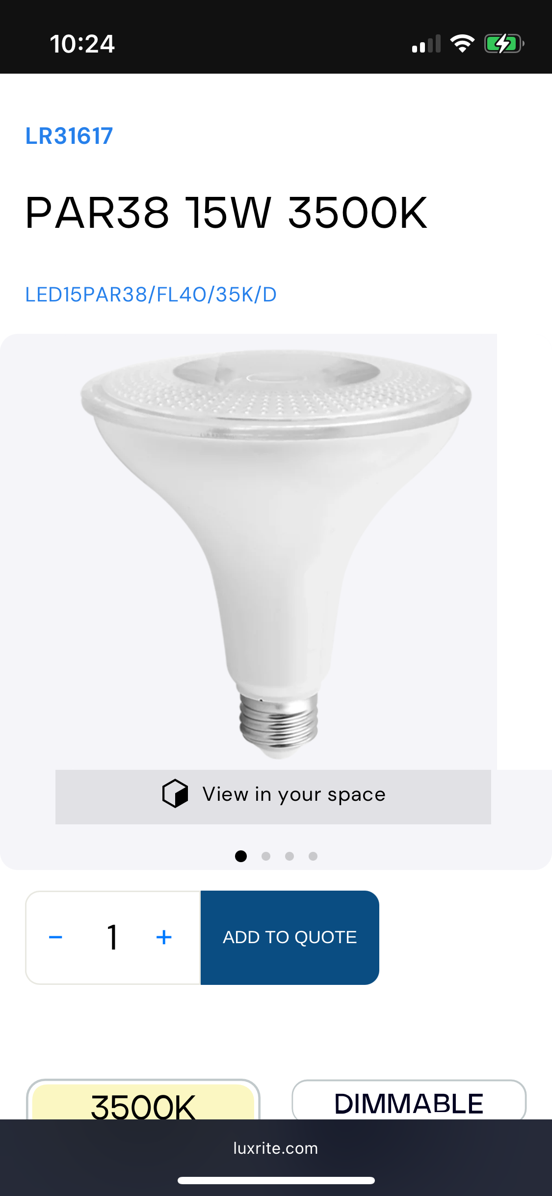 LR31617PAR 38 LED bulb 35OOK