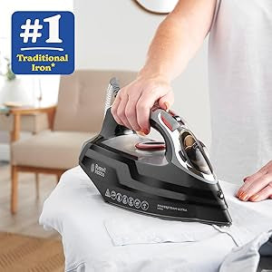 Russell Hobbs Powersteam Ultra 3100 W Vertical Steam Iron 20630 - Black and Grey