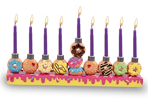 Hanukkah Donut menorah