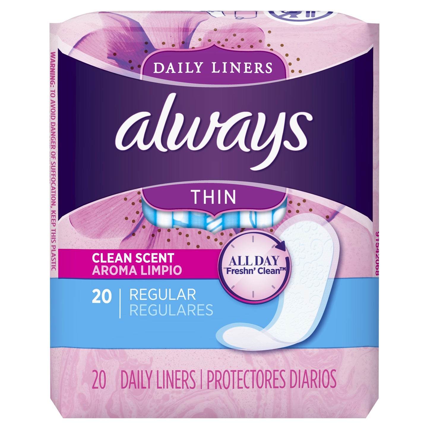 Always liners 20 count