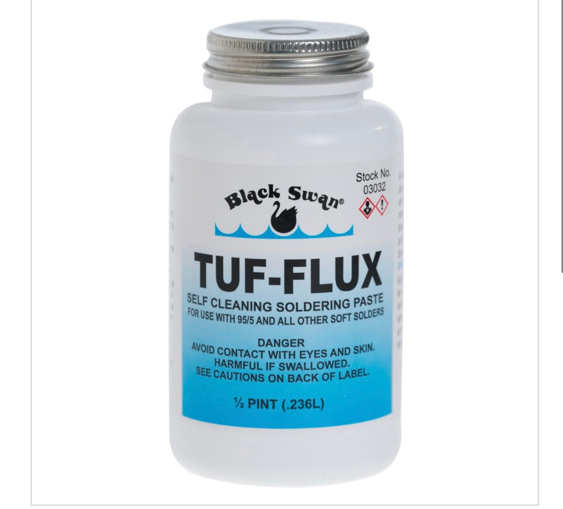 TUF-FLUX 8oz SOLDERING PASTE w /BRUSH IN CAP