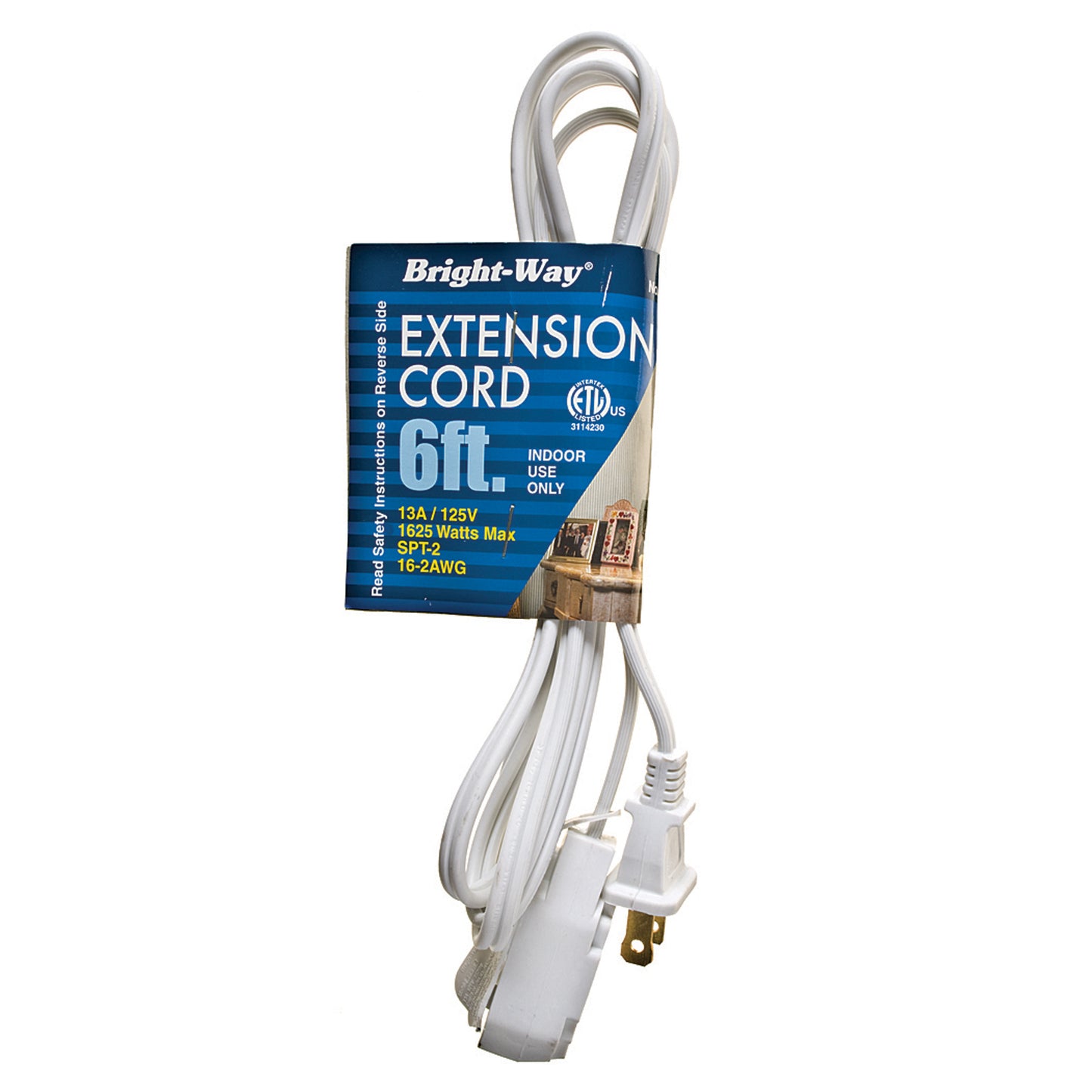 6ft White Extension Cord EE6W