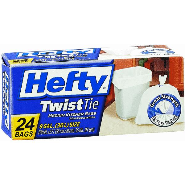 Hefty Twist Tie 24 Bags