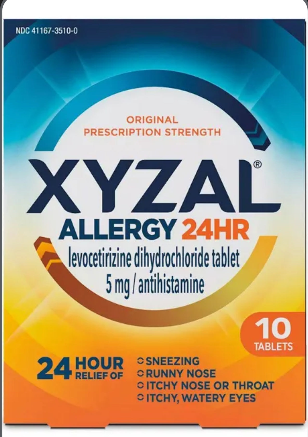 XYZAL allergy 24 hour 10 Tablets