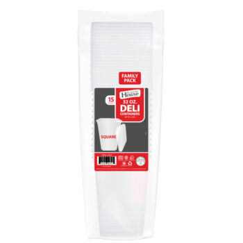 32oz Square Deli Containers (15 Count)