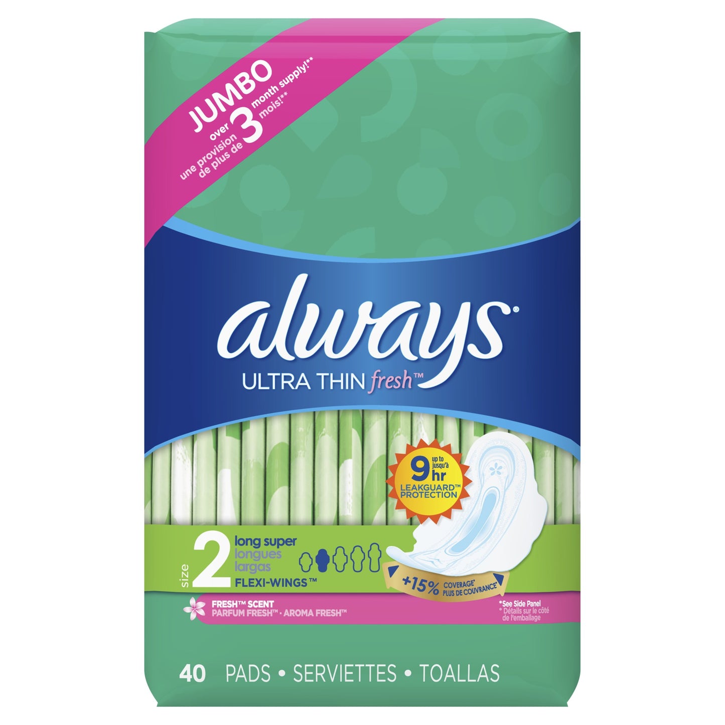 Always ultra thin pads, size 2