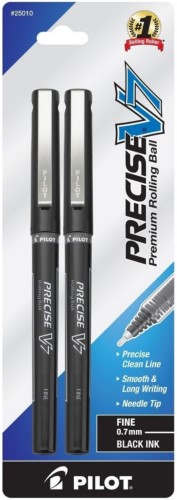 Precise V7 Black 0.7mm 2.in.PK