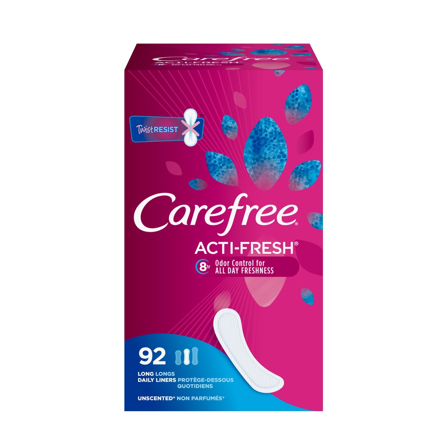 Carefree liners, 92 count