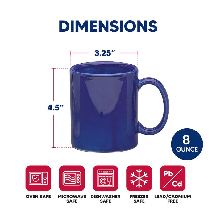 HIC Kitchen Mug, Cobalt, 8oz