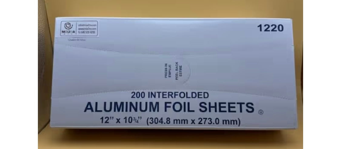 Aluminum Foil Sheets 12x10 200 count