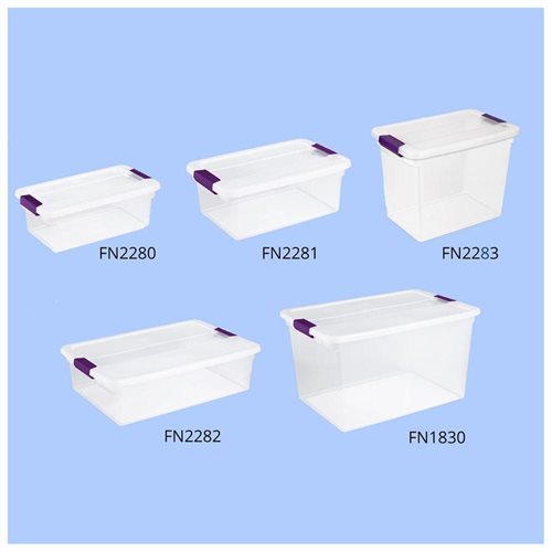 STORAGE-w-PURPLE LATCH TOP- 66 QT