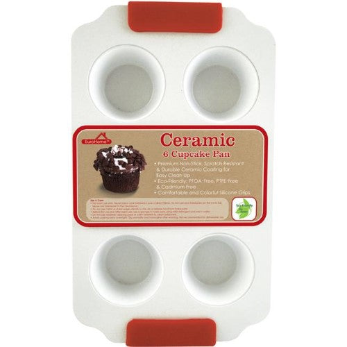 6 cup cupcake, ceramic pan