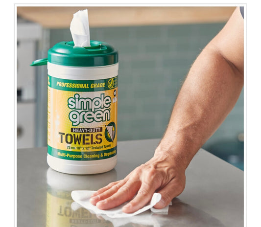 SIMPLE GREEN WIPES 75ct ALL PURPOSE- MULTI-SURFACE