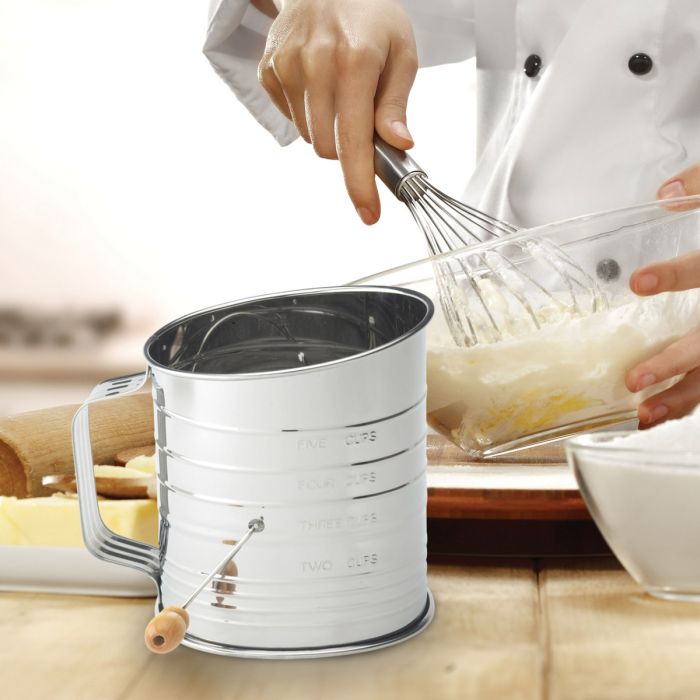 Mrs. Anderson's Baking Hand Crank Sifter, 5 Cup