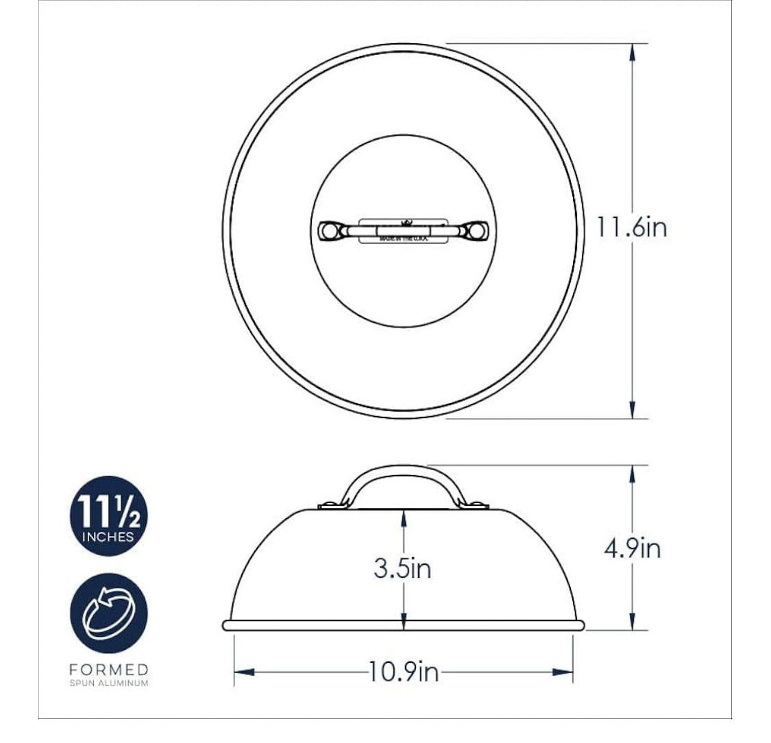 Nordic ware 10 inch grill lid for melting and steaming 