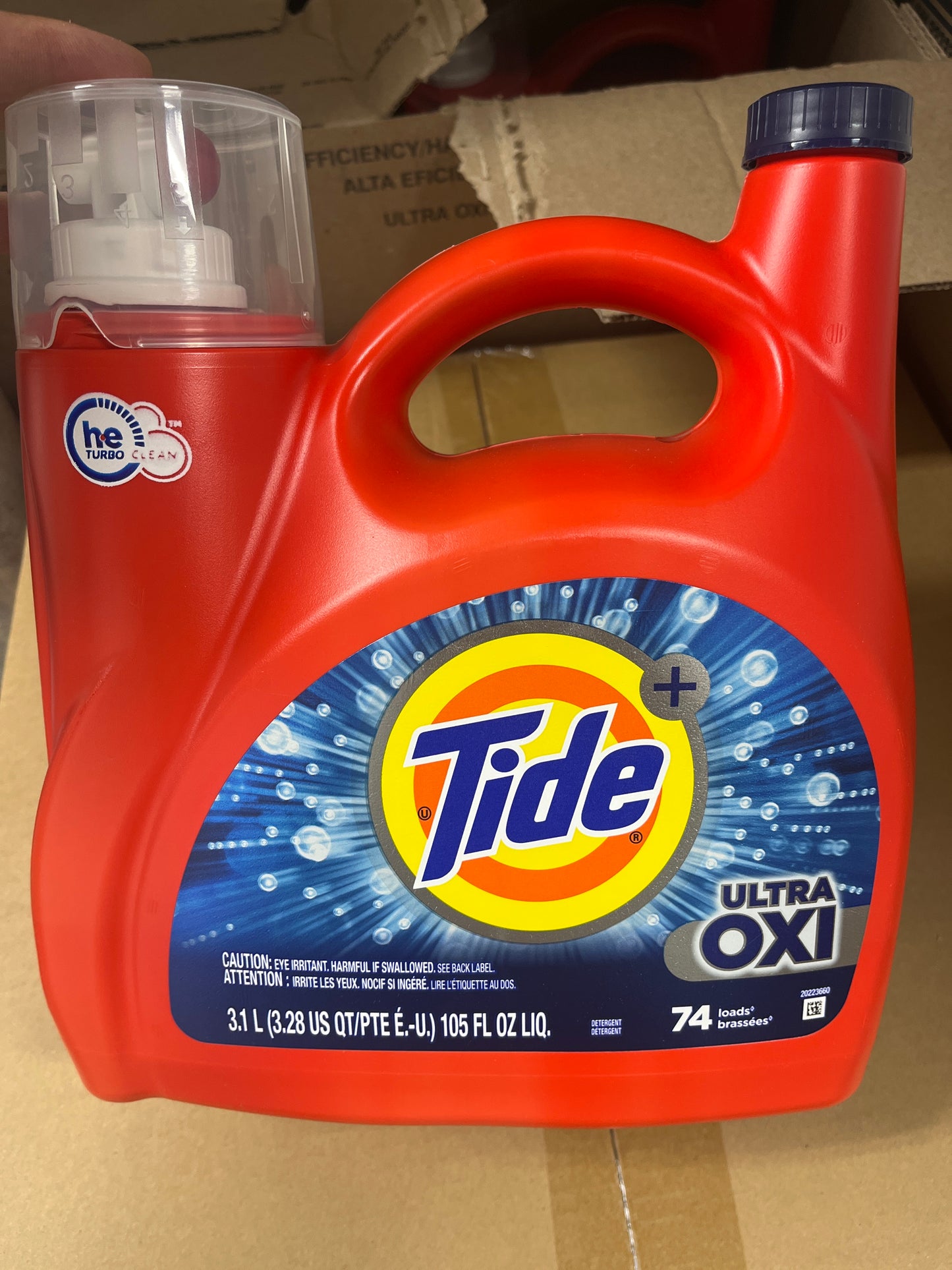 Tide liquid ultra oxy HE 74 loads