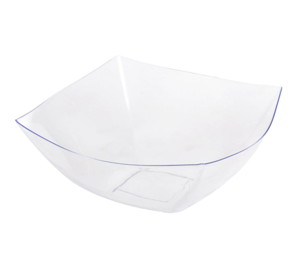 Square Fancy Clear Serving Bowl