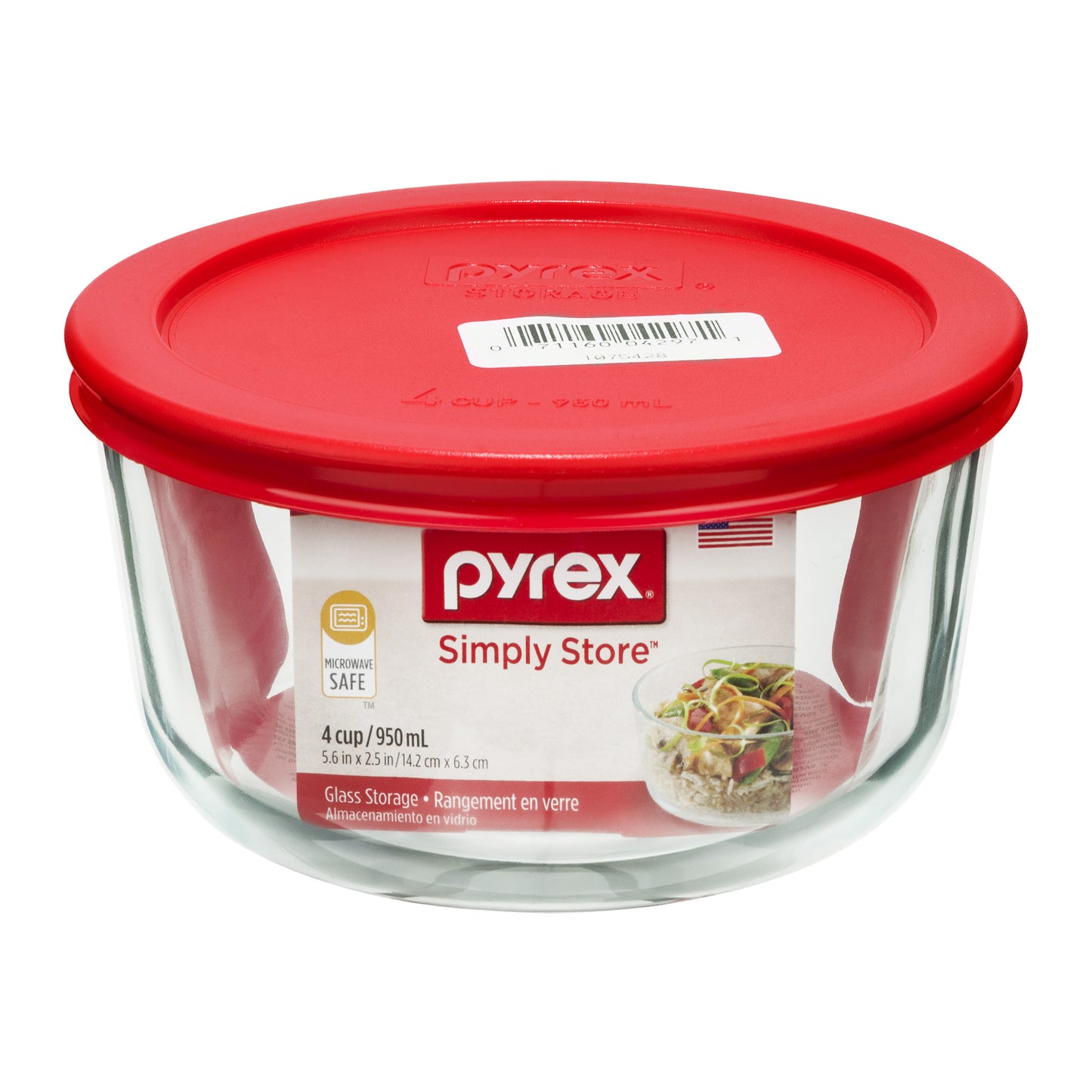Pyrex Simply Store 4 Cup Red