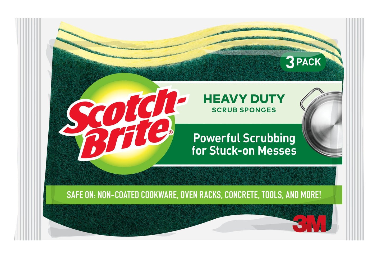 Scotch Brite Sponges 3pk green