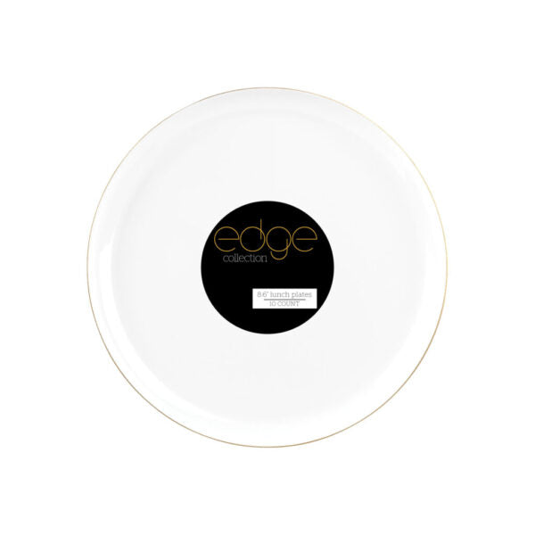 Edge 8.6″ Plates White Gold Rim