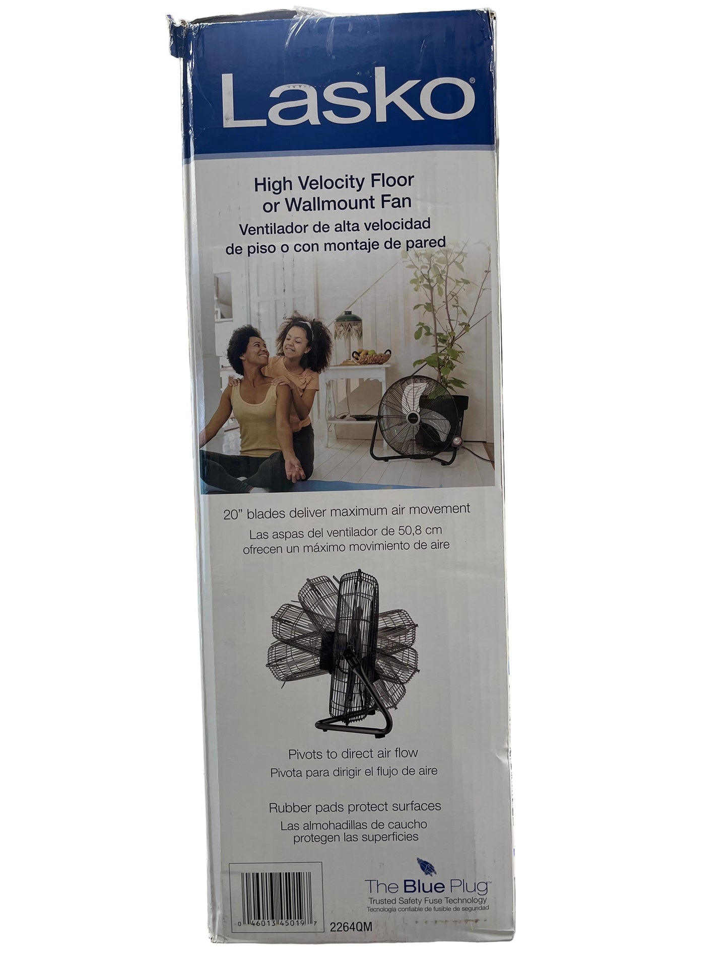 Lasko commercial grade high velocity floor or wall mount fan