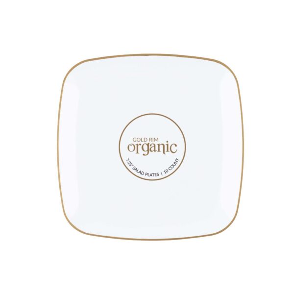 Edge Bowls 6oz White with Gold Rim