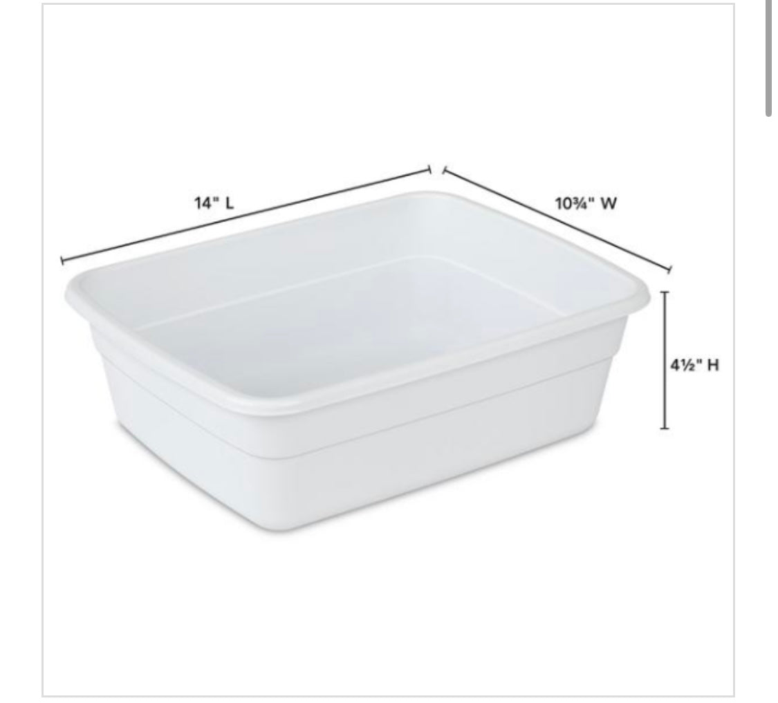 DISHPAN-RECT-8qt-WHITE