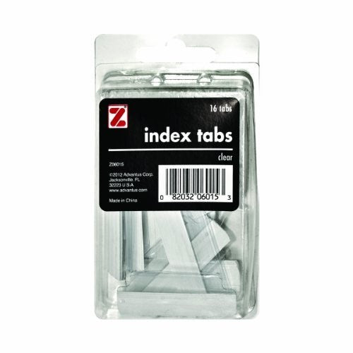 Clear Index Tabs 16ct