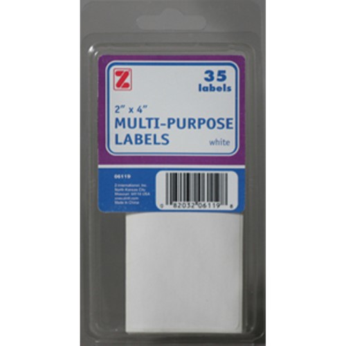 2"x4" White Labels 35la